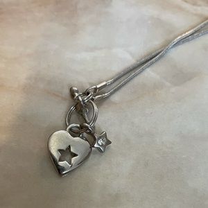 Heart and star necklace